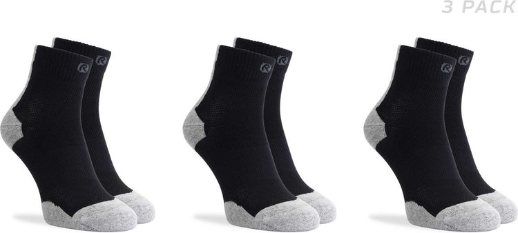Rogelli core dames en heren 3 pack hardloopsokken - zwart grijs