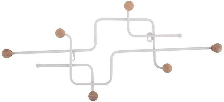 Present time kapstok metro - mat wit- 60.5x4x26.5cm - modern