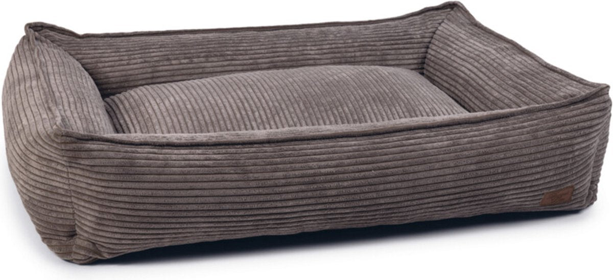 Designed by lotte ribbed - hondenmand - bruin - 95x80x23 cm