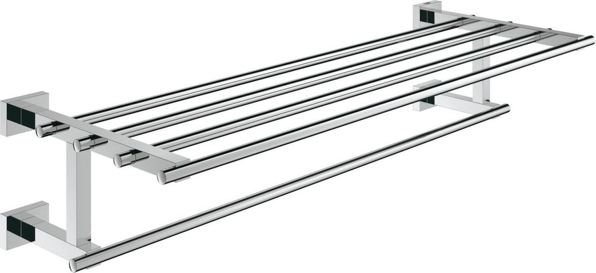 Grohe essentials cube handdoekhouder met rek voor meerdere handdoeken - 600 mm