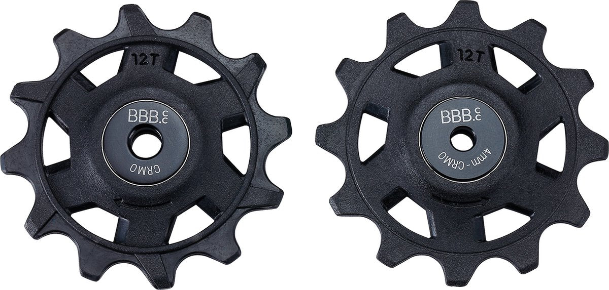 Bbb cycling derailleurwieltjes sram - 12-speed derailleur wieltjes - sram 12-speed road (non-xplr) - duurzaam - zwart - 12t - rollerboys 12t sr bdp-10