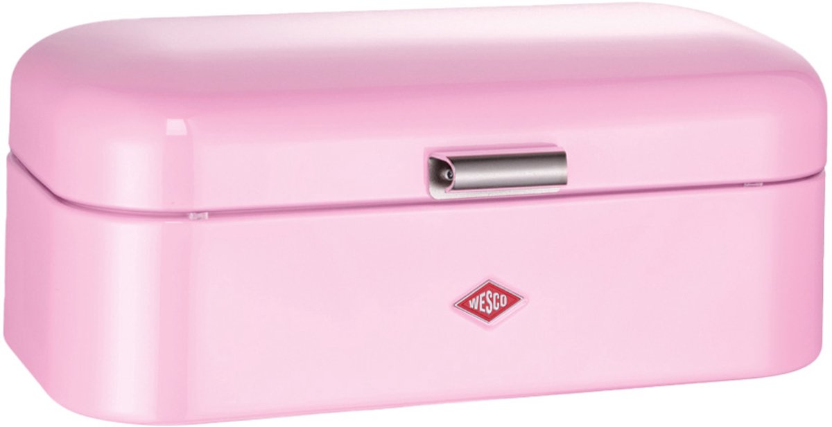 Wesco grandy broodtrommel | 10 liter - maat l | metaal - roze | keukenopslag