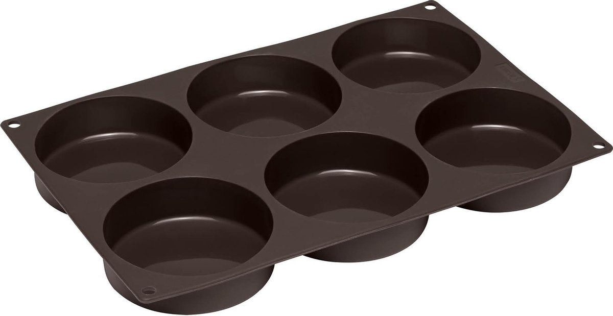 Lurch – flexiform - bakvorm voor 6 hamburgerbroodjes - silicone-ø 10cm