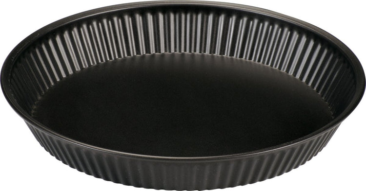 Basic culinair vlaaivorm 28 cm – pfas-vrije bakvorm – lage taartvorm – carbon staal