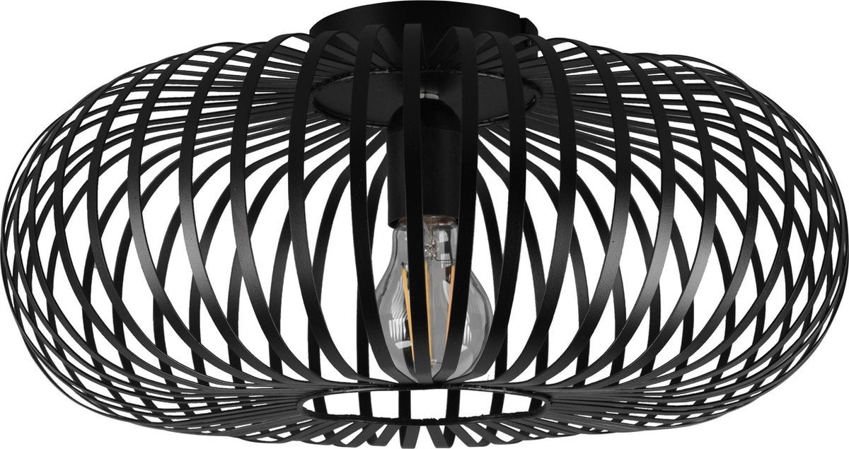 Trio johann - plafondlamp - zwart mat - excl. 1x e27 4 w - plafondbevestiging