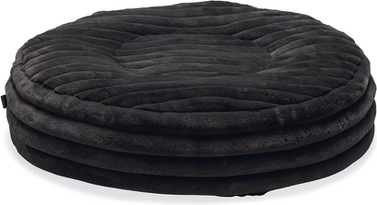 Designed by lotte reza - hondenkussen - rond - antraciet - 65x65x16 cm