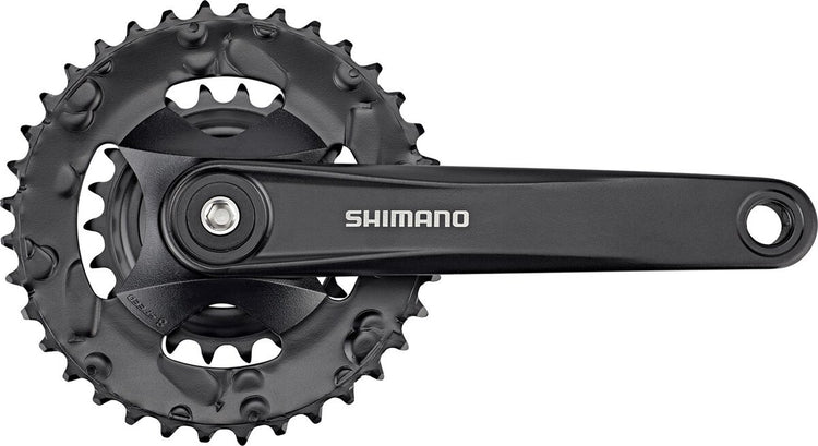 Shimano altus fc-m315-2 crankstel - 170 mm - 36-22t - 2x7 8-speed - vierkante as - zwart