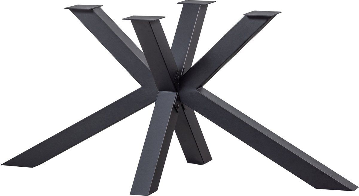 Woood tablo kruispoot - metaal - zwart - 72x159x77