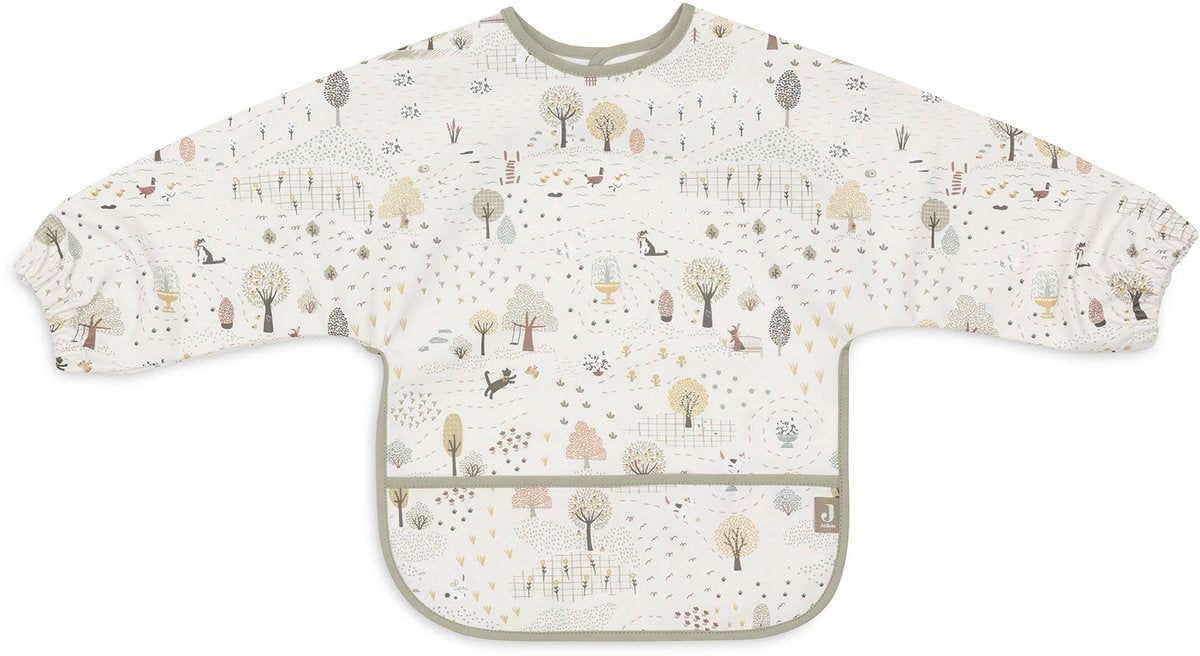 Jollein slabbetjes waterproof met mouw - 1 stuk - 75 cm - tiny park