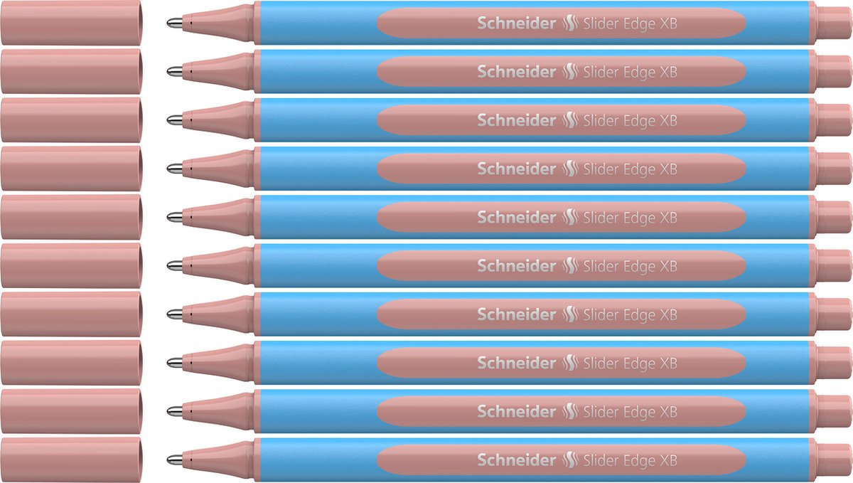 Schneider schrijfwaren schneider balpen - slider edge pastel - penpunt xb - pastel blush - 10 stuks - s-152236-10