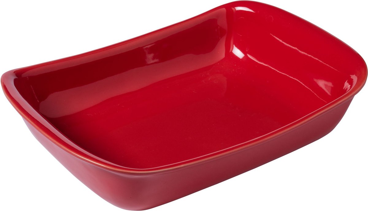 Pyrex - supreme ovenschaal rechthoek 3,2 liter - rood - keramiek