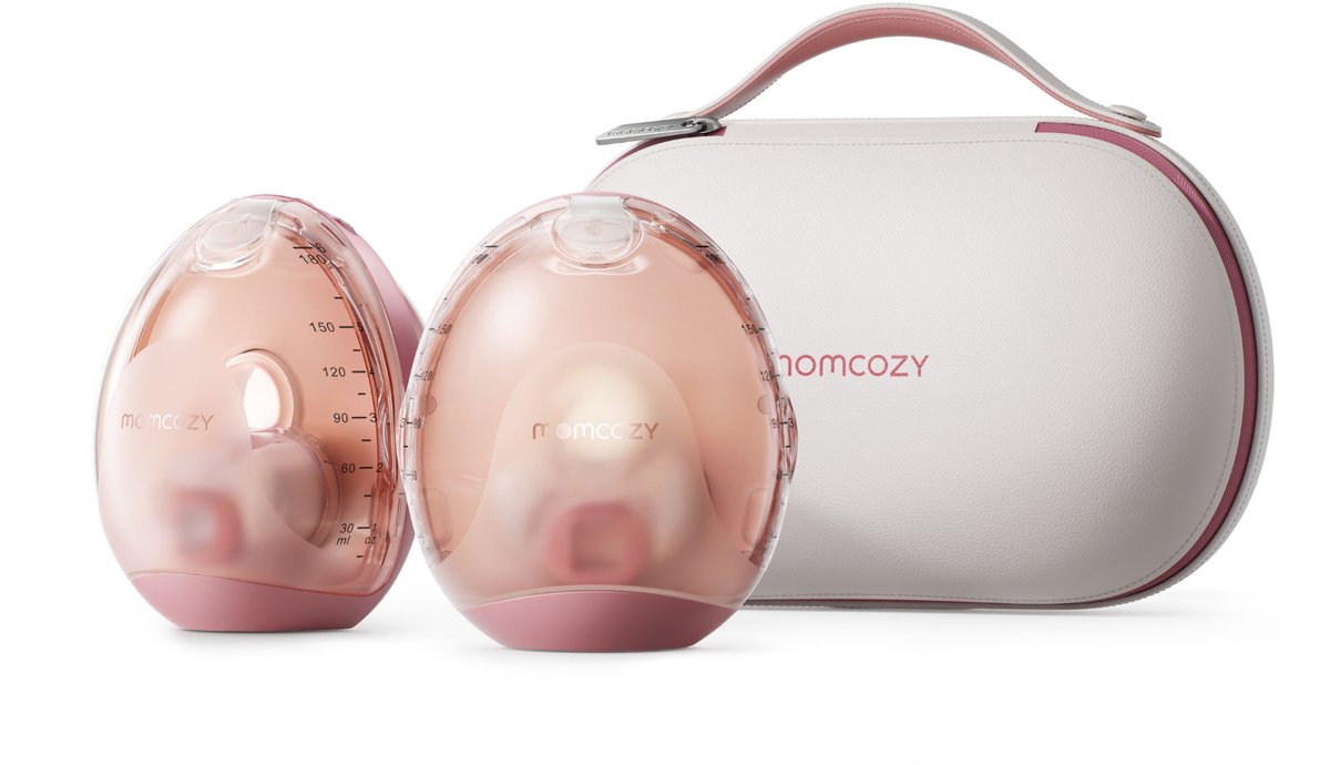 Momcozy air 1 – handsfree borstkolf – 2 stuks – elektrisch – app ondersteuning – ultra dun