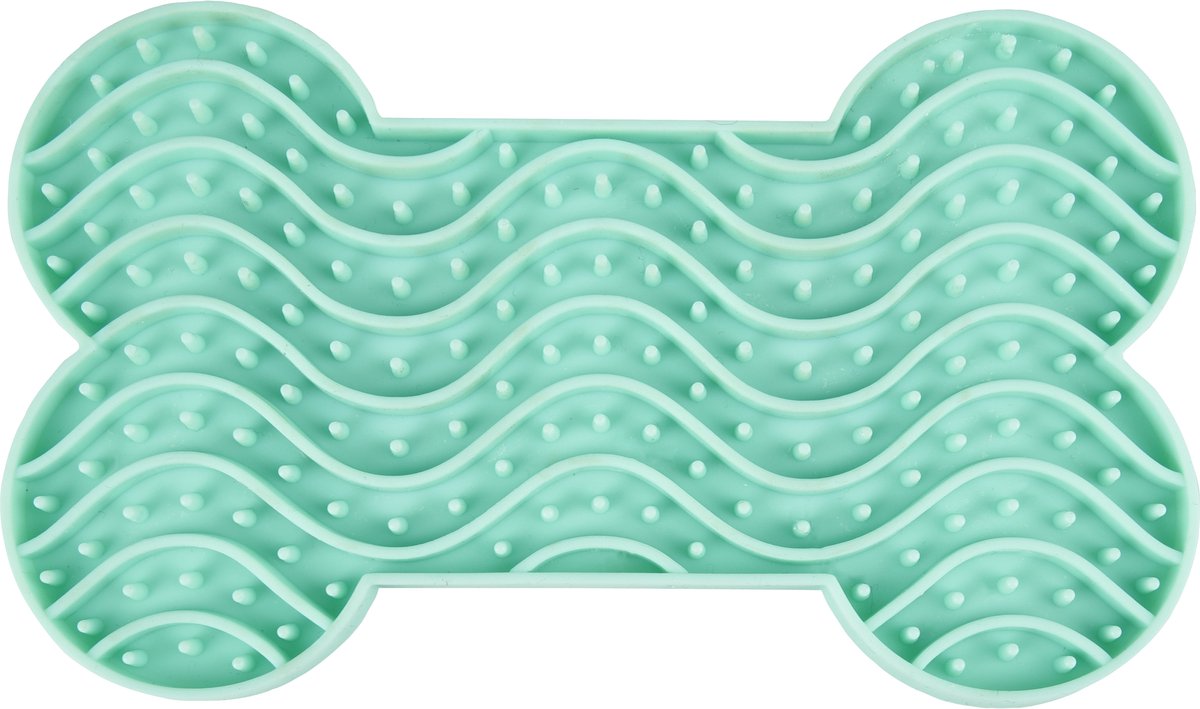 Flamingo likmat yummee – muntgroen – s – 15 x 8,6 x 1,9 cm – antischrok likmat voor kleine honden en katten