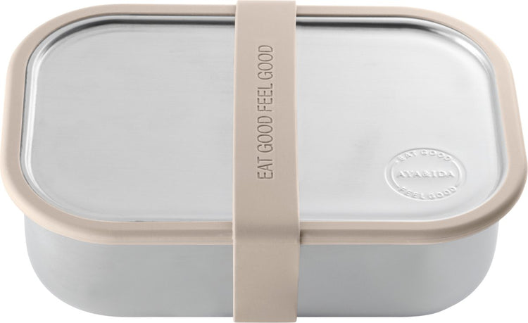 Aya ida aya ida - lunch box - opbergdoos - meenemen - brood - 1000ml - cream beige