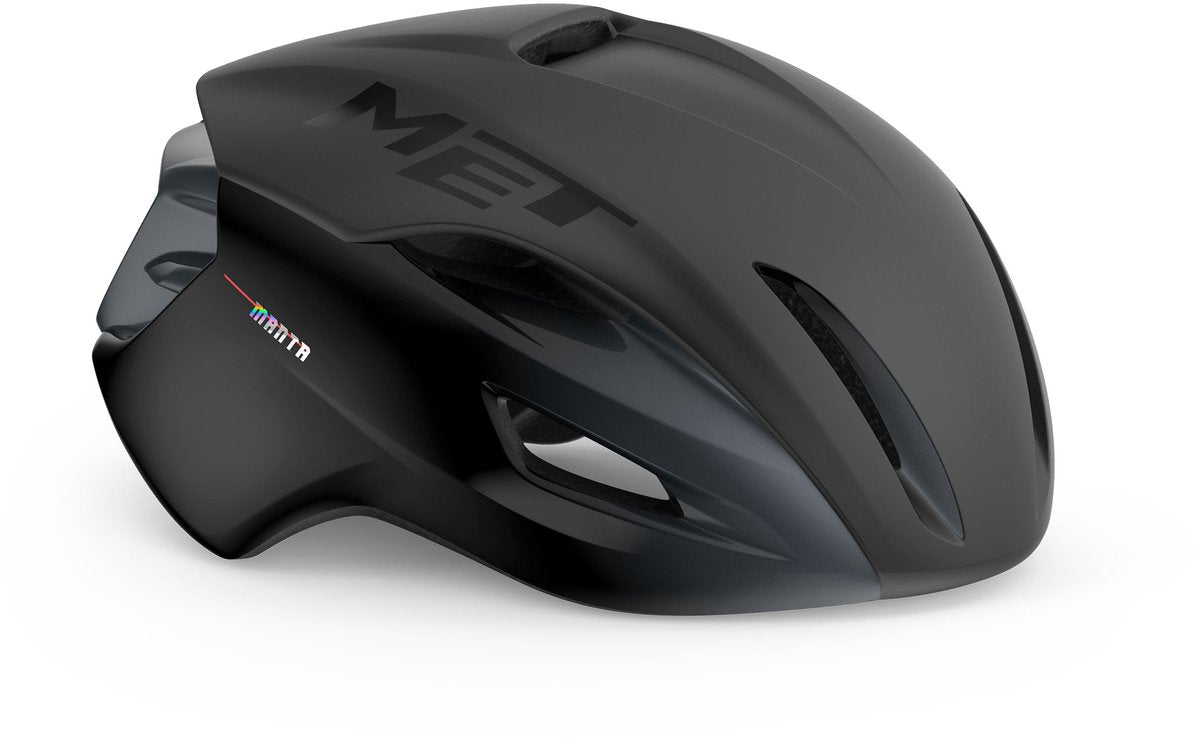 Met manta mips fietshelm – aerodynamische racefietshelm mips – wielrenhelm voor heren en dames - maat m - black | matt glossy