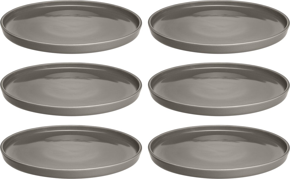 Leonardo roma bord 22cm taupe - set 6