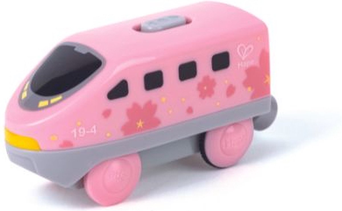 Hape houten trein locomotief roze - - vanaf 3 jaar