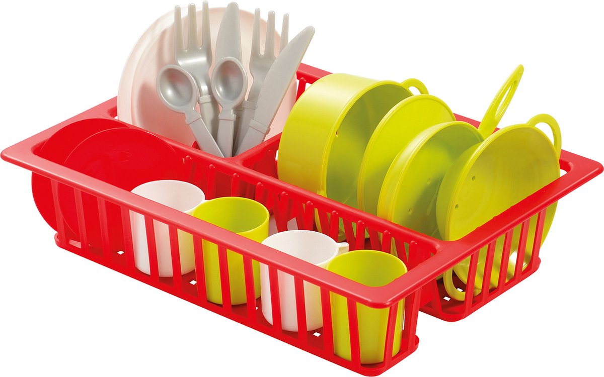 Ecoffier ecoiffier kinderservies speelgoed afdruiprek - kleurrijk keukenspeelgoed.