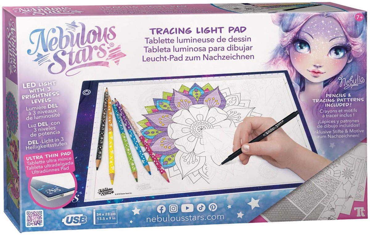 Nebulous stars - led licht tablet - lightpad - tekenen en kleuren - hobbypakket