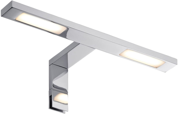 Paulmann galeria led-spiegellamp hook ip44 2700k 2x280lm 230v 2x3,2w chroom