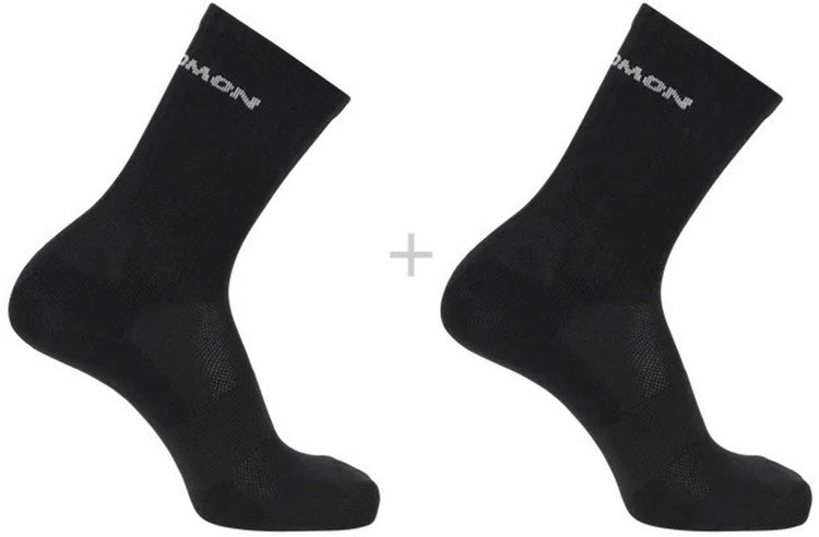 Salomon - evasion crew socks | 2-pack | sokken | maat l 42-44 - zwart