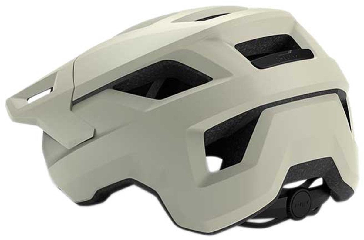 Met shelter fietshelm – fietshelm mannen vrouwen – mtb helm volwassenen – mountainbike – maat l (58-61 cm) – off white (wit)