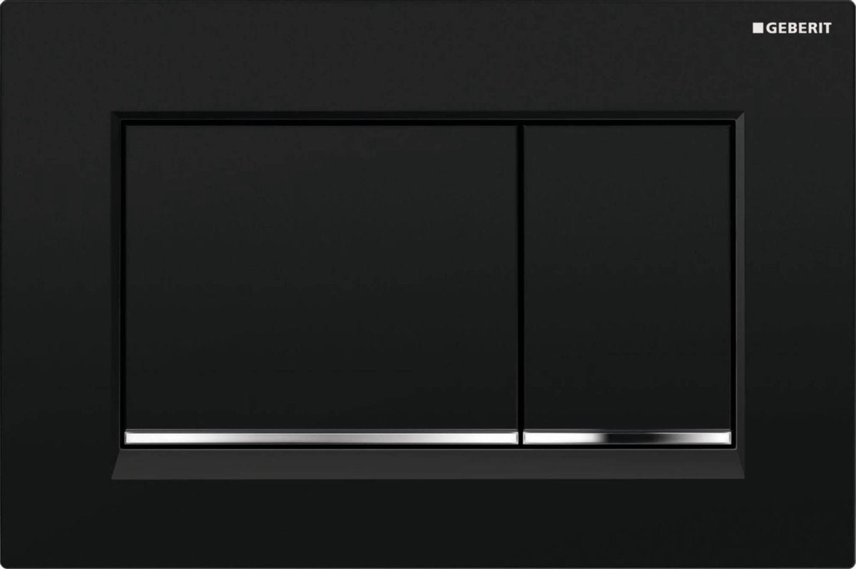 Geberit sigma30 bedieningspaneel, zwart - 115883km1
