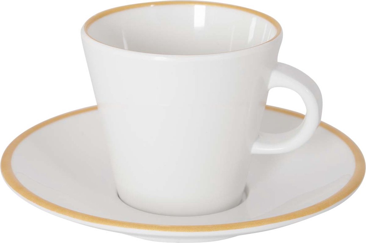 Gimex - linea line - espresso set - goud - 85 ml - 2 stuks