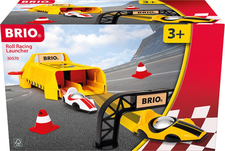 Ravensburger brio – 30570 lanceerinrichting met rolwagens | speelgoedracewagens voor kinderen vanaf 3 jaar
