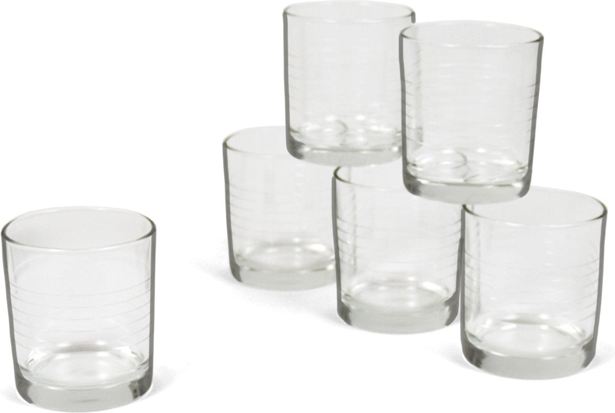 Bormioli rocco bormioli drinkglazen - 6 stuks - transparant - glas - 240 ml - glazen - drinkglas waterglas tumblerglas