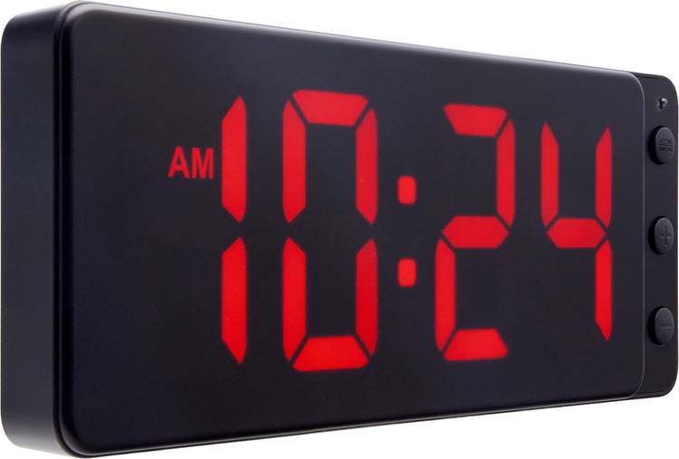 Nextime digitale klok rood – tafel wandklok – 27.2 × 10.8 × 3 cm – abs – rood – led