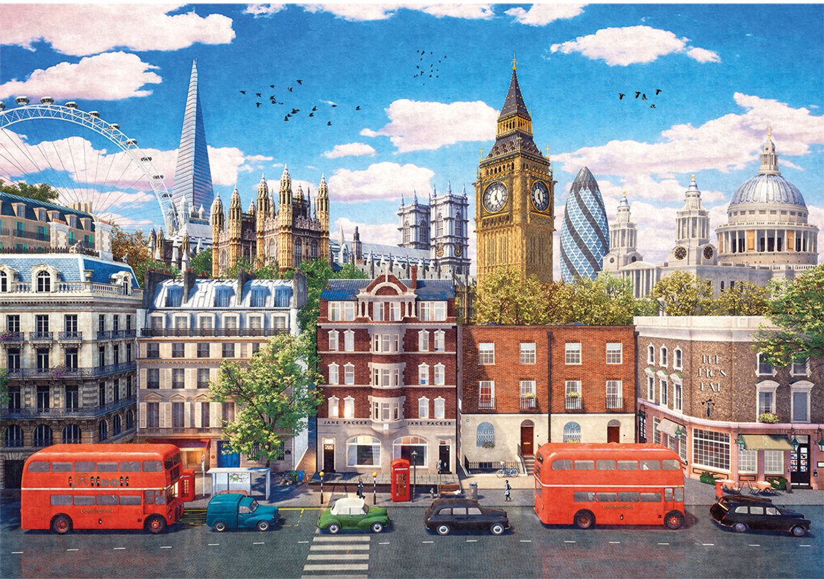Gibsons - streets of london (door dominic davison) - 500 stukjes 48×34cm (b×h) - legpuzzel voor volwassenen