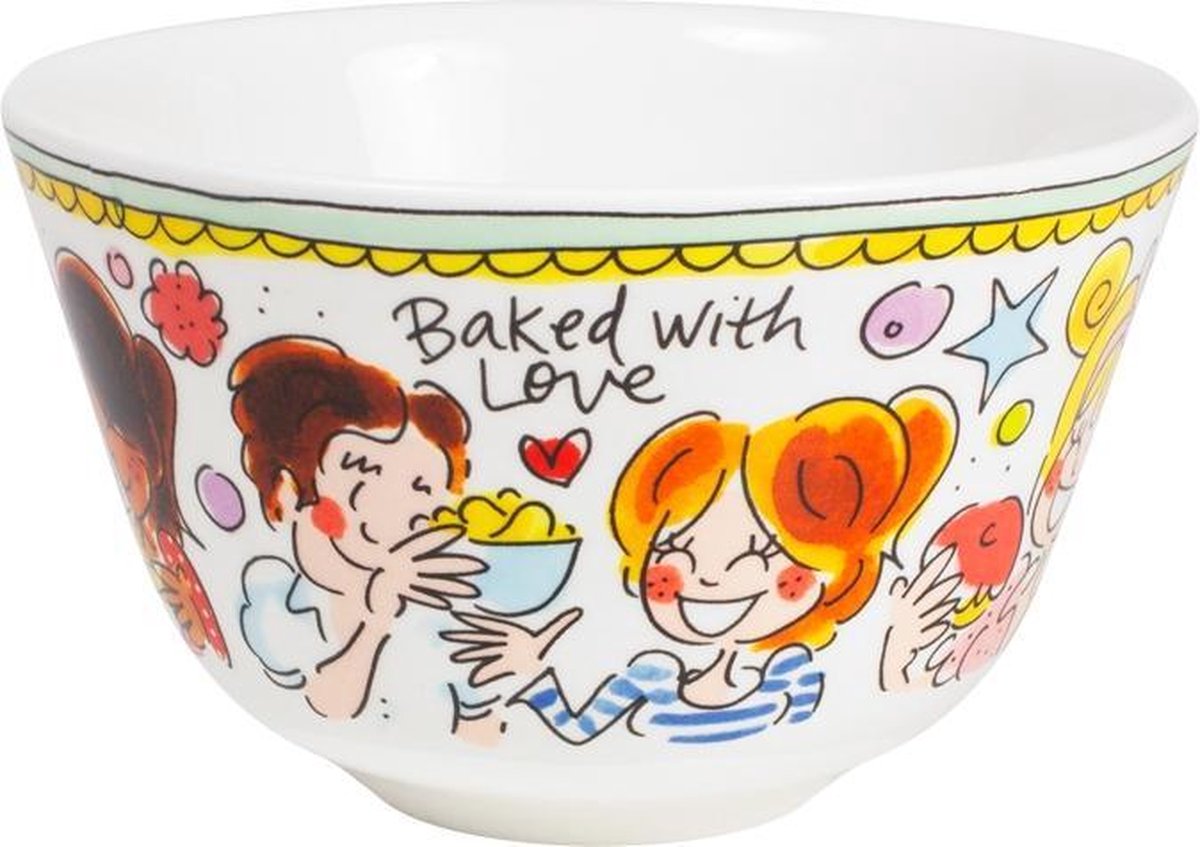 Blond amsterdam even bijkletsen kom ø14 cm - mint rand