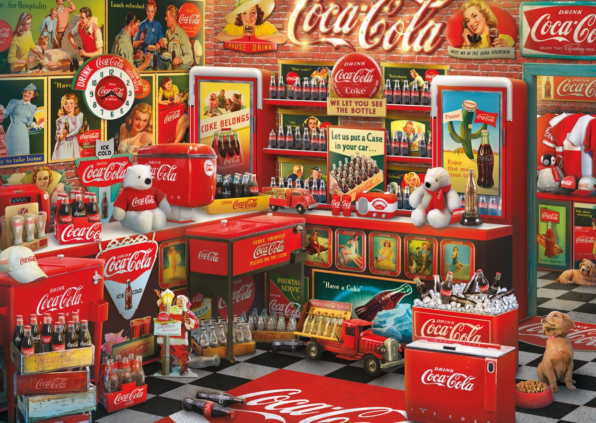 Schmidt puzzel coca cola nostalgie 1000 stukjes klassiek.