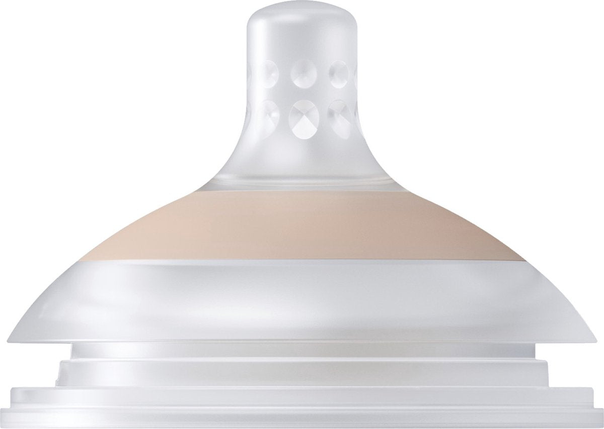 Difrax lovi mammafeel dynamische flessenspeen - 9+ maanden - fast - roze - 1 stuk