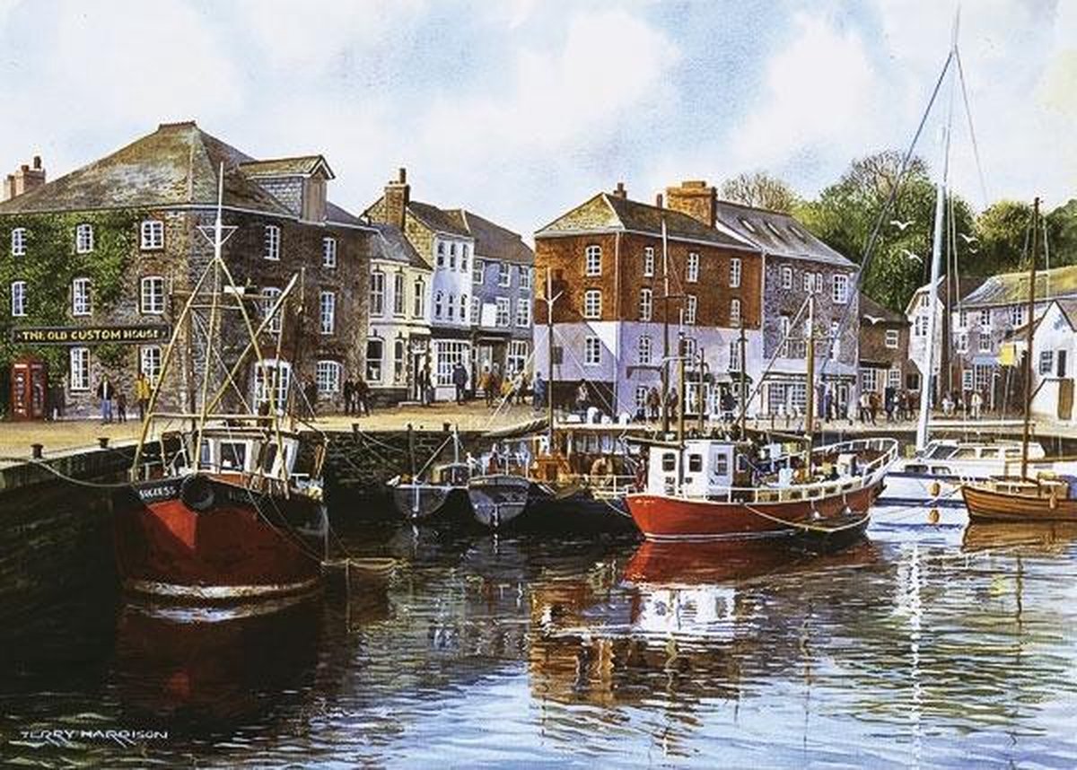 Gibsons - padstow harbour (door terry harrison) - 1000 stukjes 68×49cm (b×h) - legpuzzel voor volwassenen