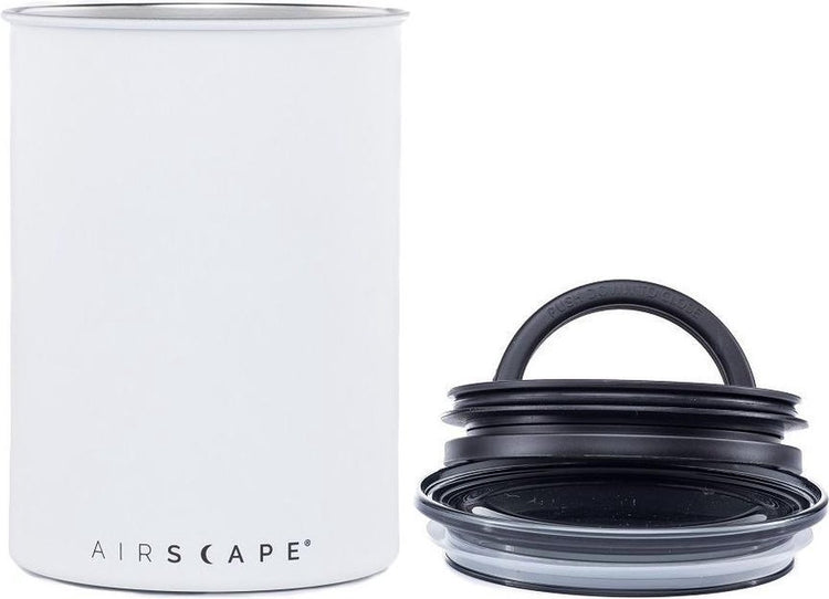 Planetary design - airscape - koffiebonen - voorraadpotten - lucht dicht - koffie - staal - mat wit - 500 gram