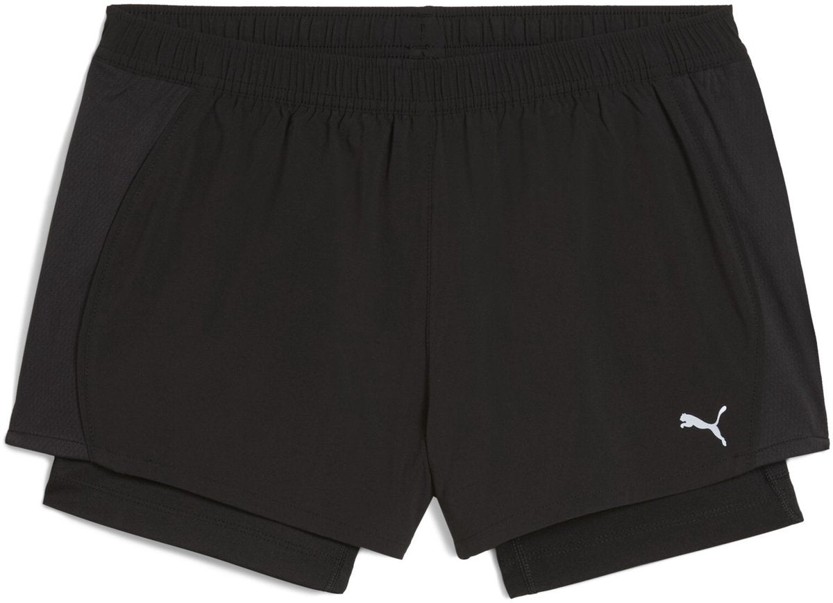 Puma w run velocity 2in1 3 short dames sportbroek - black