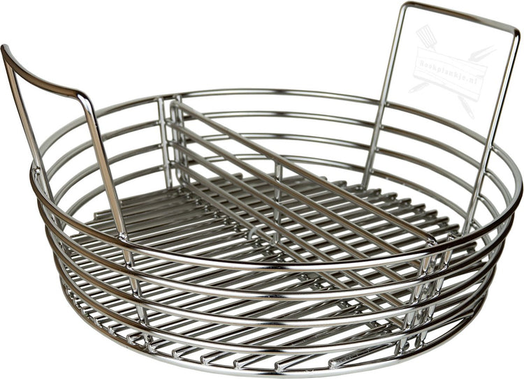Grill guru large charcoal basket - kamado - kolenmand - geschikt voor large vanaf 2022 - rvs