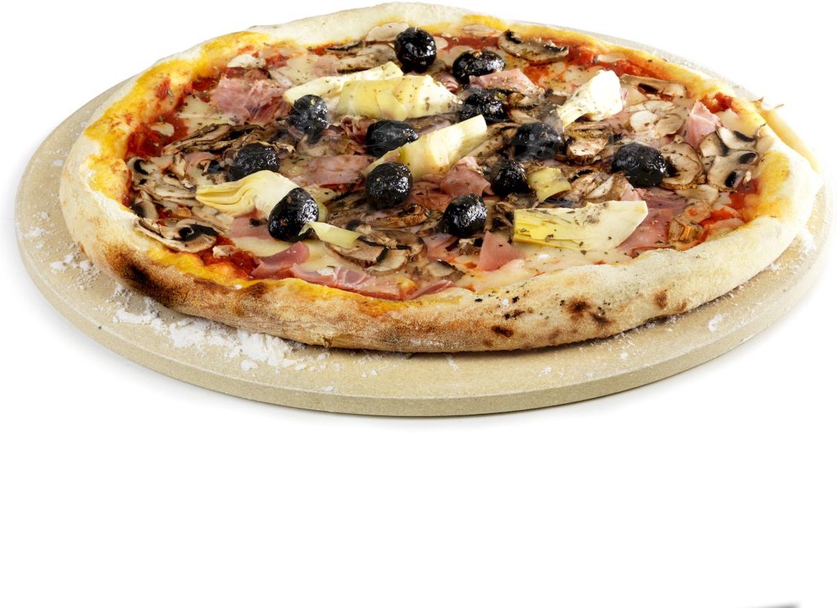 Barbecook bbq pizzaplaat - pizzasteen - voor barbecue - rond - 36cm