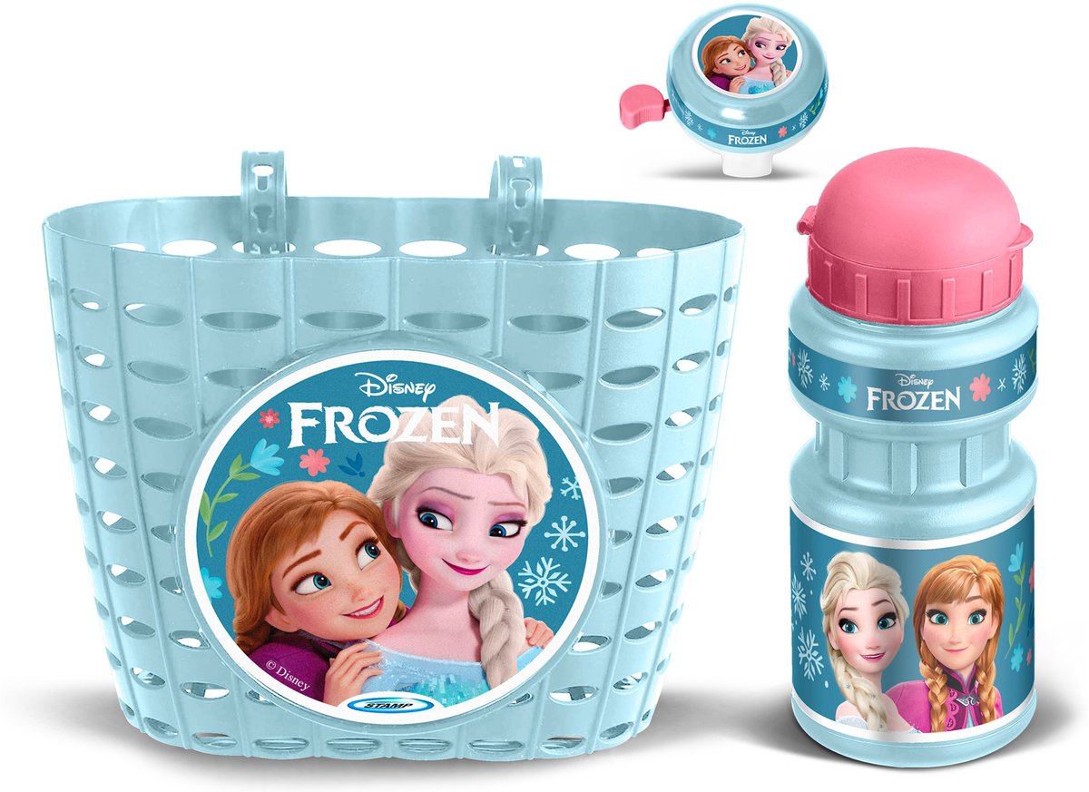 Stamp disney accessoiresset frozen blauw roze wit 3-delig