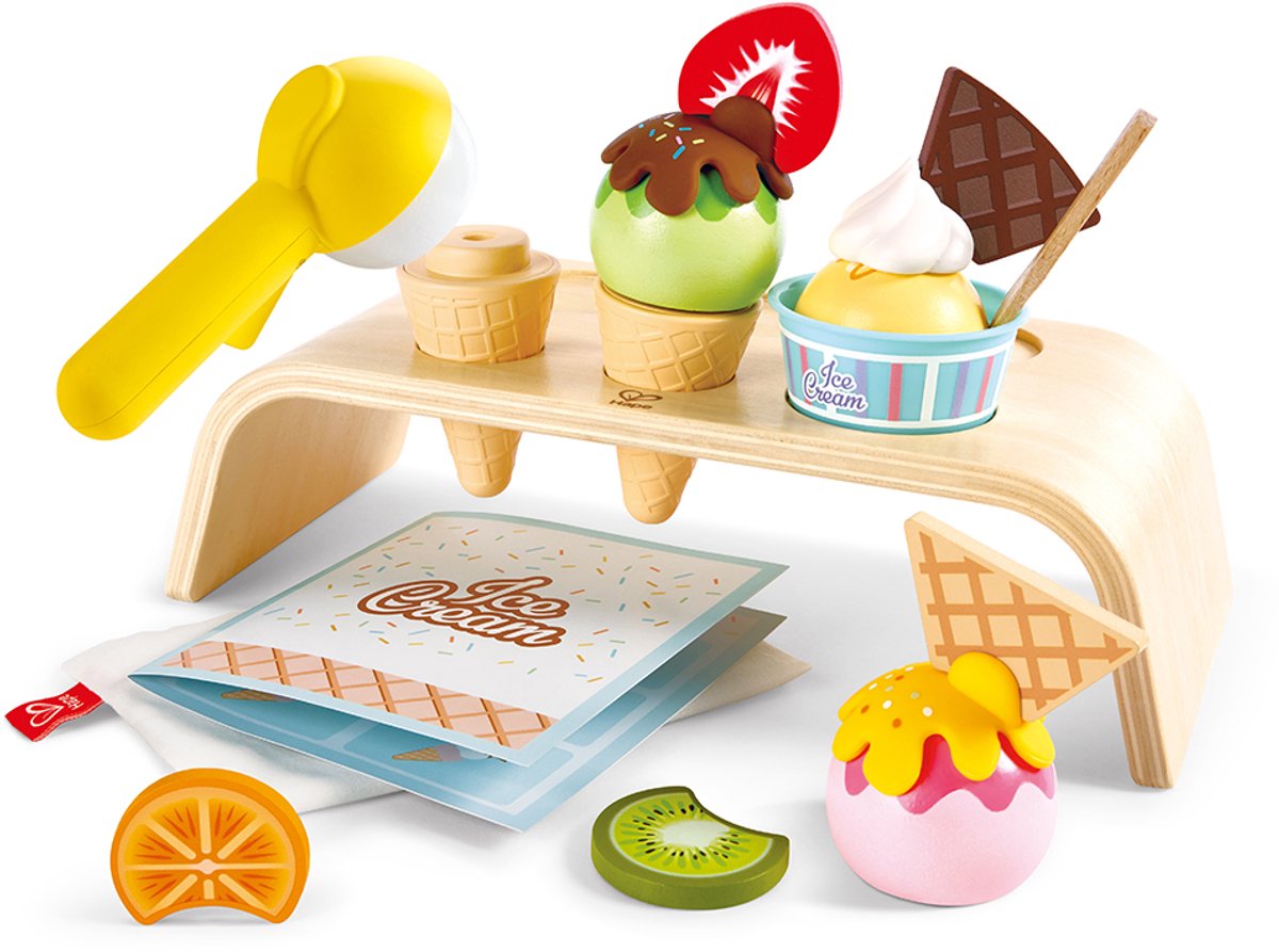 Hape houten speelgoed ijssalon speelset - - vanaf 24 maanden