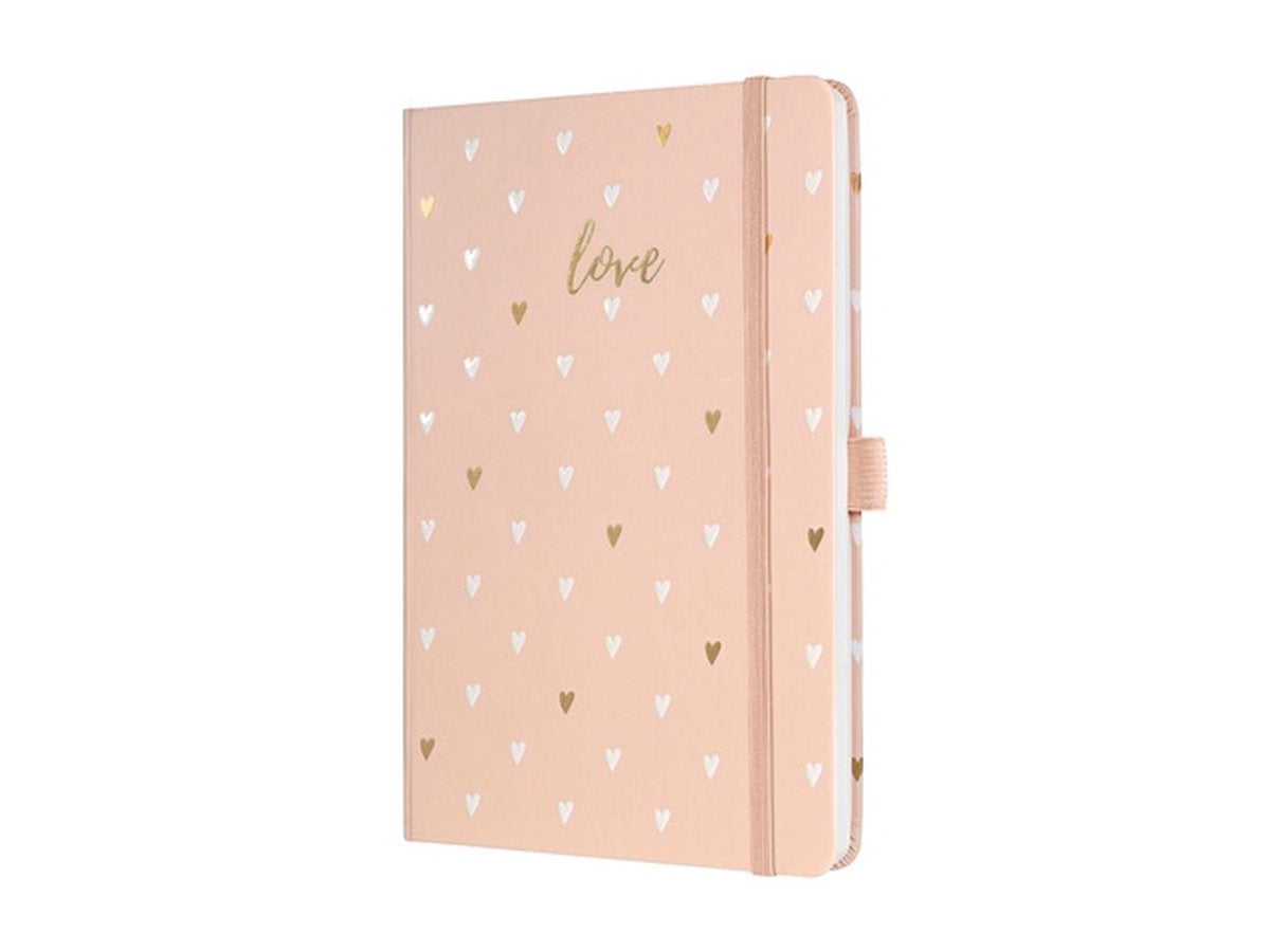 Sigel notitieboek a5 - jolie - 174 pagina's - 80 grams - lijn - pink love - si-jn335