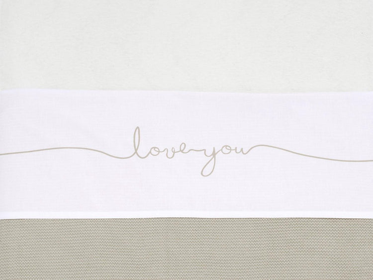 Jollein baby laken wieg 75x100cm love you - nougat