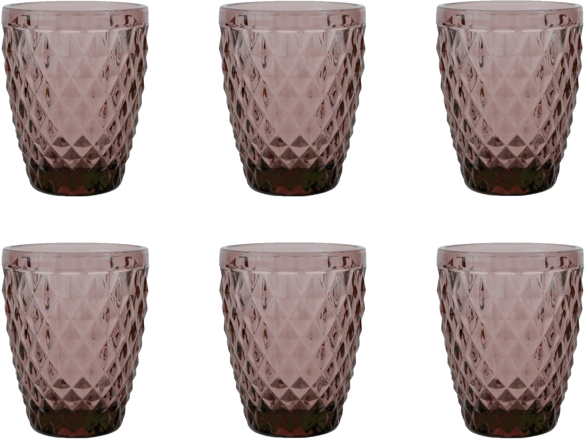 Medard de noblat - diamond - glas 22 cl - paars - 6 delig