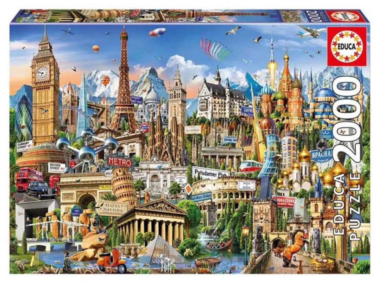 Educa - puzzel - 2000 stukjes - europa - legpuzzel