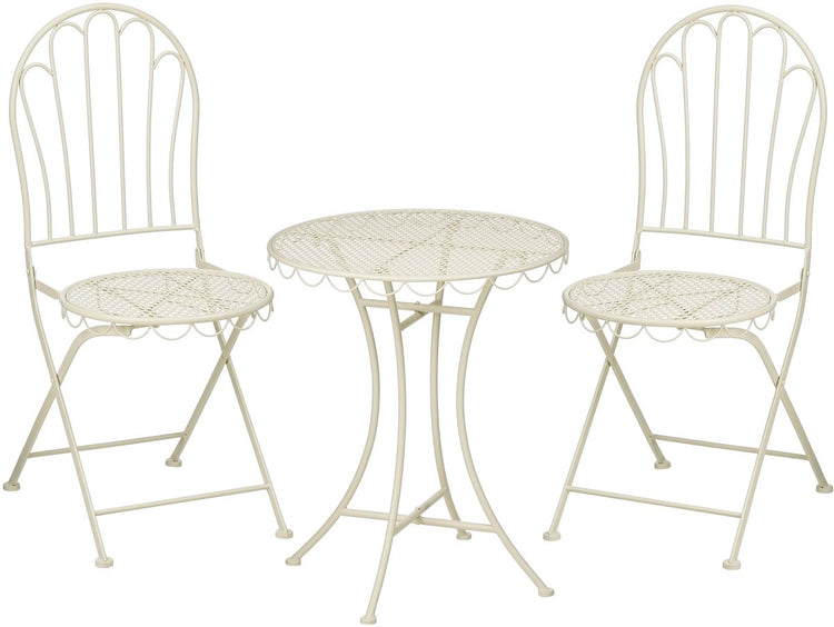 Mica decorations marseille bistroset - set van 3 - ijzer - off-white