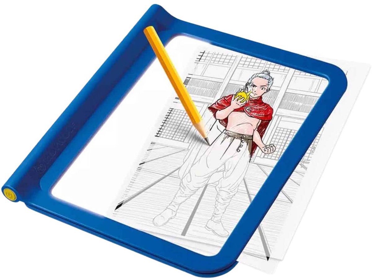Kidywolf k-draw pro manga – verlicht tekentablet voor kinderen met dubbelzijdige leer- en creatieve functies - 8+