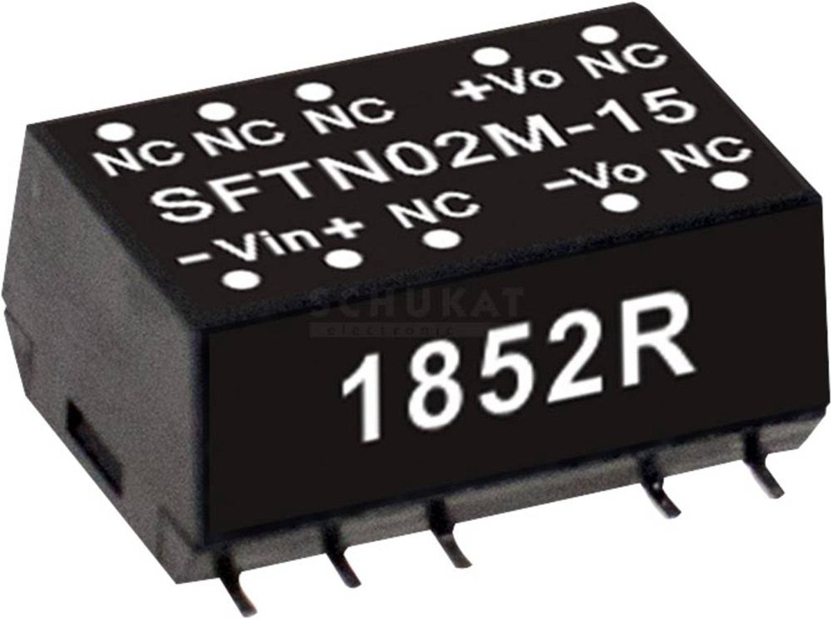 Mw mean well sftn02n-05 dc dc-convertermodule 400 ma 2 w aantal uitgangen: 1 x inhoud 1 stuk(s)