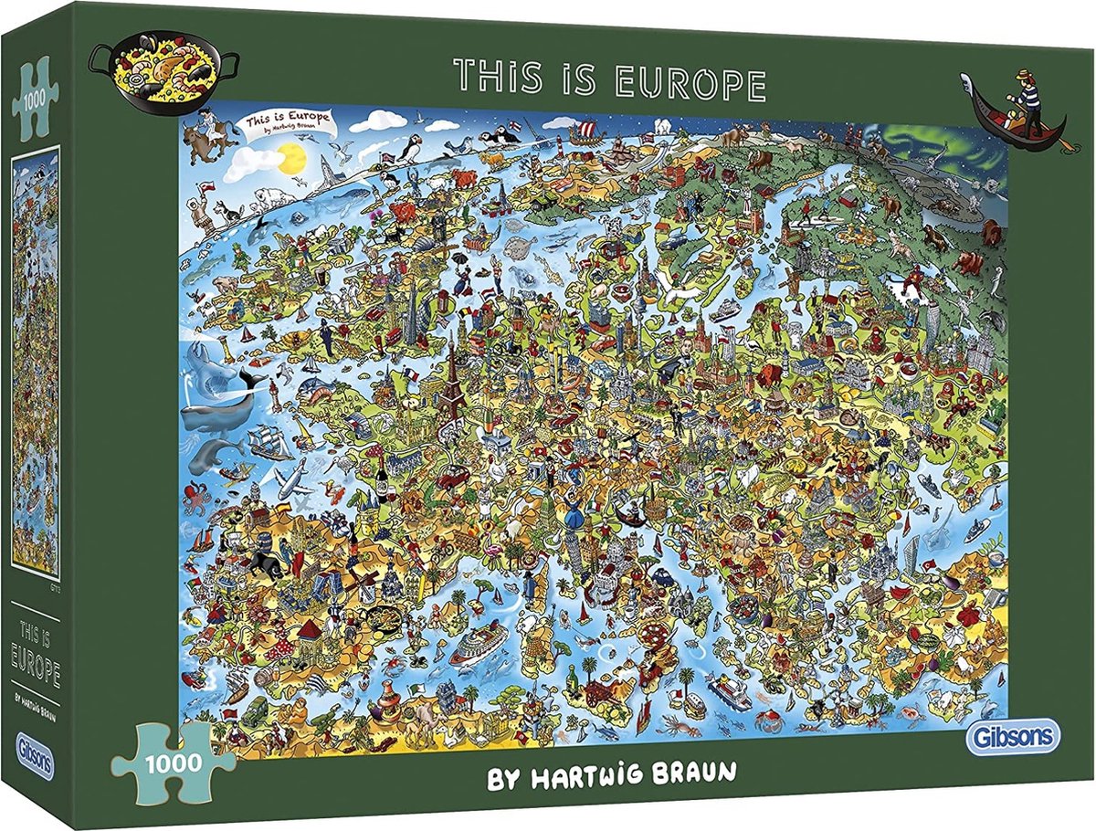 Gibsons - this is europe (door hartwig braun) - 1000 stukjes 68×49cm (b×h) - legpuzzel voor volwassenen